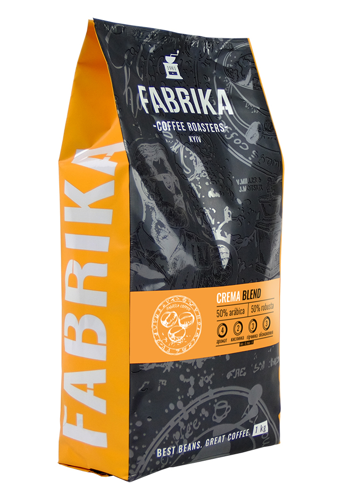 Кава в зернах FABRIKA Crema 1 кг