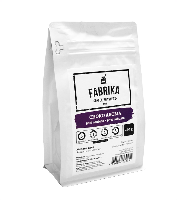 Кава мелена FABRIKA Choko Aroma 250 г