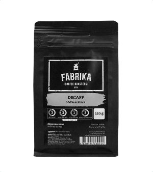 Кава в зернах FABRIKA Decaff 250 г