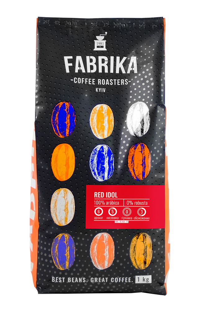 Кава в зернах FABRIKA Red Idol 1 кг