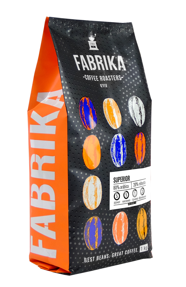 Кава в зернах FABRIKA Superior 1 кг